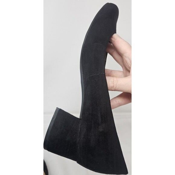 Naturalizer Sz 9.5M Black Faux Suede Round Toe Block Heels Donelle Pumps Comfort - Picture 6 of 11